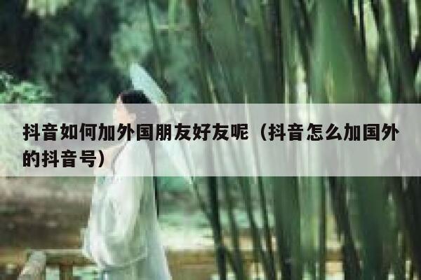 抖音如何加外国朋友好友呢（抖音怎么加国外的抖音号） 第1张