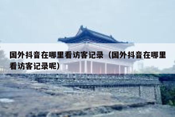 国外抖音在哪里看访客记录(国外抖音在哪里看访客记录呢) 第1张 国外抖音在哪里看访客记录(国外抖音在哪里看访客记录呢) 第1张