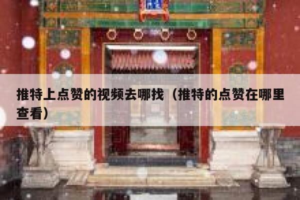 推特上点赞的视频去哪找（推特的点赞在哪里查看） 第1张