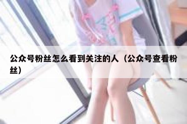 公众号粉丝怎么看到关注的人（公众号查看粉丝） 第1张