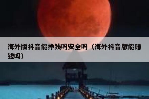 海外版抖音能挣钱吗安全吗（海外抖音版能赚钱吗） 第1张