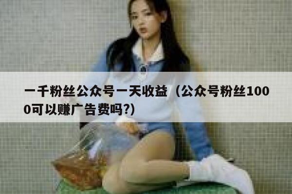 一千粉丝公众号一天收益（公众号粉丝1000可以赚广告费吗?） 第1张