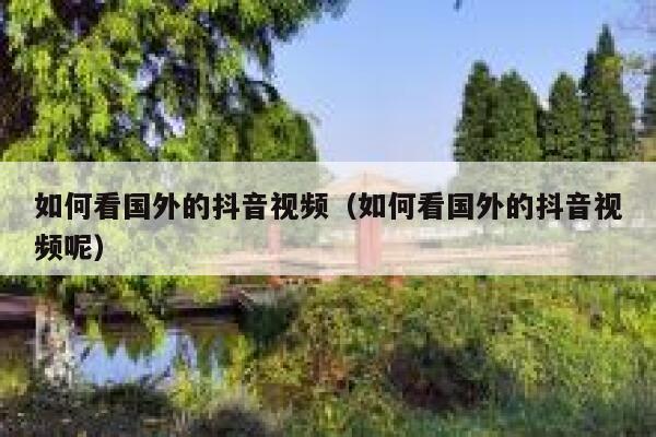 如何看国外的抖音视频（如何看国外的抖音视频呢） 第1张