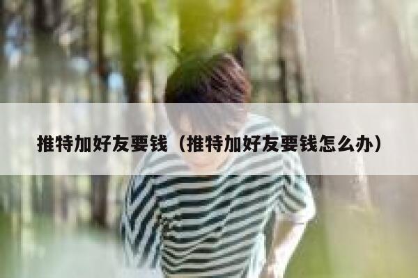 推特加好友要钱（推特加好友要钱怎么办） 第1张