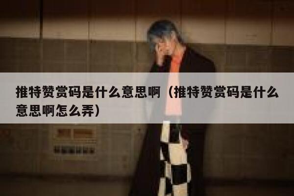 推特赞赏码是什么意思啊（推特赞赏码是什么意思啊怎么弄） 第1张