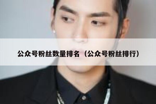 公众号粉丝数量排名（公众号粉丝排行） 第1张