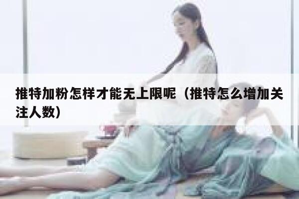 推特加粉怎样才能无上限呢（推特怎么增加关注人数） 第1张