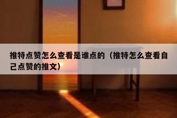 推特点赞怎么查看是谁点的（推特怎么查看自己点赞的推文） 第1张