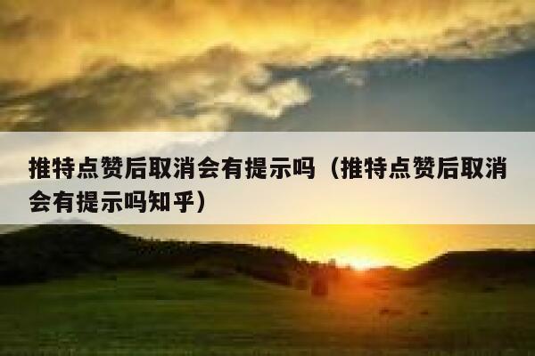 推特点赞后取消会有提示吗（推特点赞后取消会有提示吗知乎） 第1张