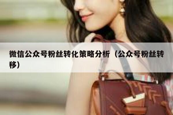 微信公众号粉丝转化策略分析（公众号粉丝转移） 第1张