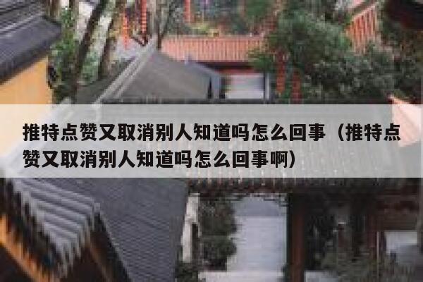 推特点赞又取消别人知道吗怎么回事（推特点赞又取消别人知道吗怎么回事啊） 第1张