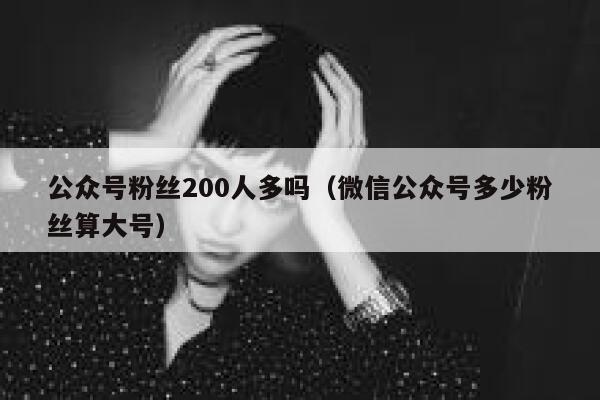 公众号粉丝200人多吗（微信公众号多少粉丝算大号） 第1张