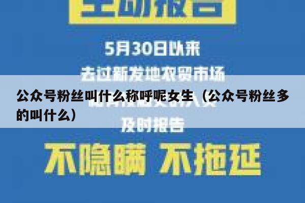 公众号粉丝叫什么称呼呢女生（公众号粉丝多的叫什么） 第1张