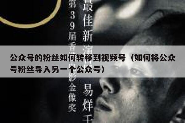 公众号的粉丝如何转移到视频号（如何将公众号粉丝导入另一个公众号） 第1张