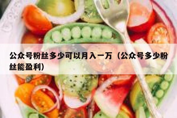 公众号粉丝多少可以月入一万（公众号多少粉丝能盈利） 第1张