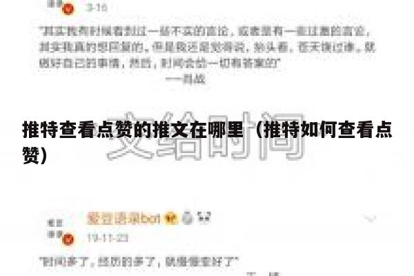 推特查看点赞的推文在哪里（推特如何查看点赞） 第1张