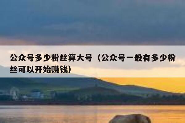公众号多少粉丝算大号（公众号一般有多少粉丝可以开始赚钱） 第1张