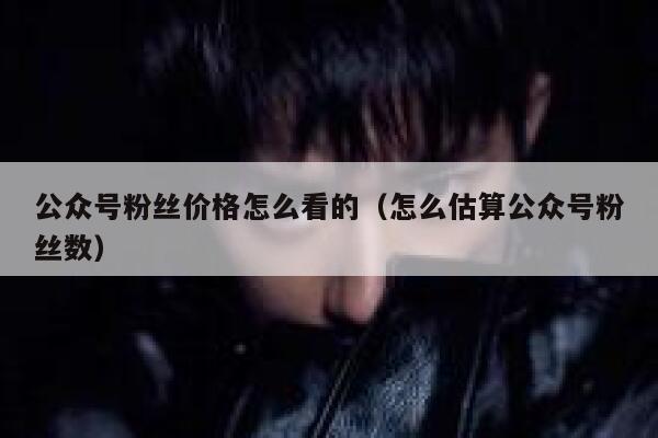 公众号粉丝价格怎么看的（怎么估算公众号粉丝数） 第1张