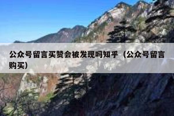 公众号留言买赞会被发现吗知乎（公众号留言购买） 第1张