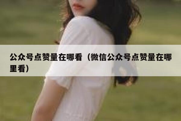 公众号点赞量在哪看（微信公众号点赞量在哪里看） 第1张