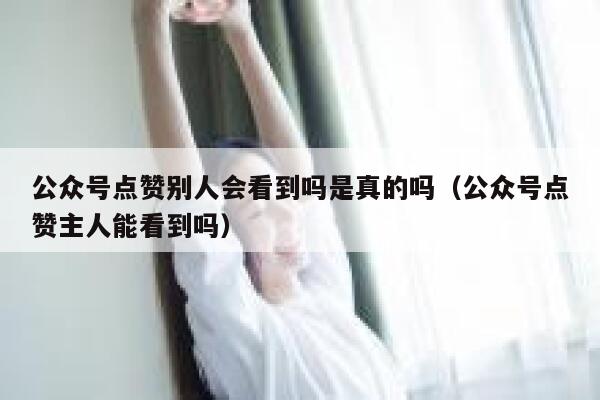 公众号点赞别人会看到吗是真的吗（公众号点赞主人能看到吗） 第1张