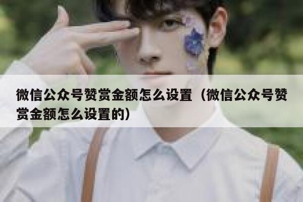 微信公众号赞赏金额怎么设置（微信公众号赞赏金额怎么设置的） 第1张