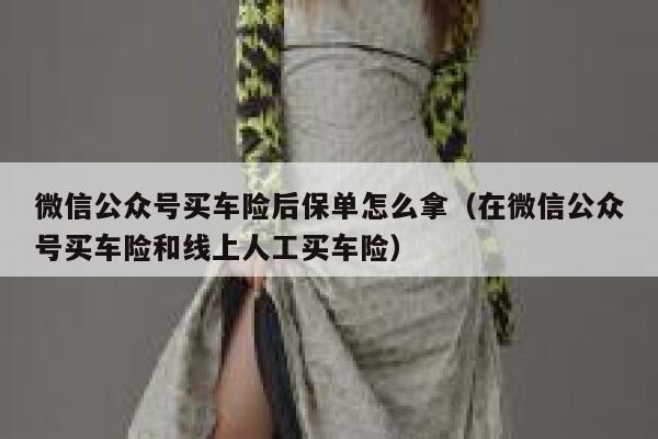 微信公众号买车险后保单怎么拿（在微信公众号买车险和线上人工买车险） 第1张