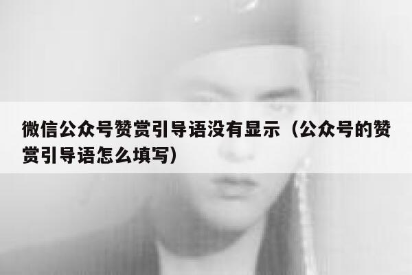 微信公众号赞赏引导语没有显示（公众号的赞赏引导语怎么填写） 第1张