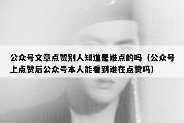公众号文章点赞别人知道是谁点的吗(公众号上点赞后公众号本人能看到谁在点赞吗) 第1张 公众号文章点赞别人知道是谁点的吗(公众号上点赞后公众号本人能看到谁在点赞吗) 第1张
