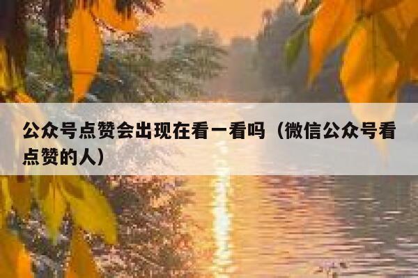 公众号点赞会出现在看一看吗（微信公众号看点赞的人） 第1张