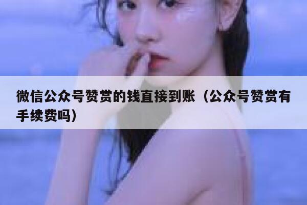 微信公众号赞赏的钱直接到账（公众号赞赏有手续费吗） 第1张