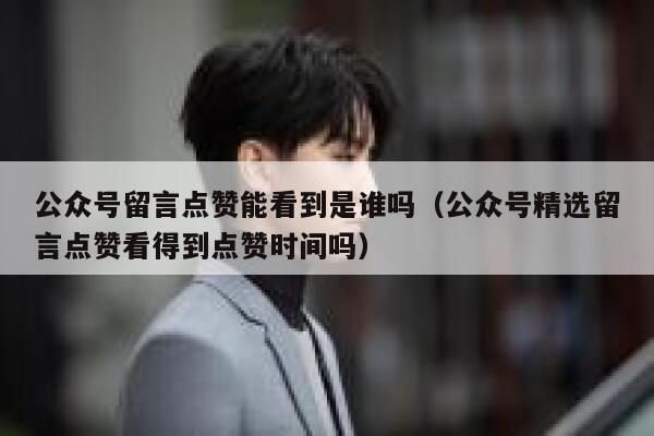 公众号留言点赞能看到是谁吗（公众号精选留言点赞看得到点赞时间吗） 第1张