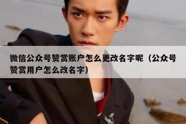 微信公众号赞赏账户怎么更改名字呢(公众号赞赏用户怎么改名字) 第1张 微信公众号赞赏账户怎么更改名字呢(公众号赞赏用户怎么改名字) 第1张