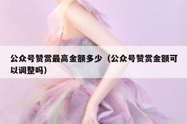 公众号赞赏最高金额多少(公众号赞赏金额可以调整吗) 第1张 公众号赞赏最高金额多少(公众号赞赏金额可以调整吗) 第1张
