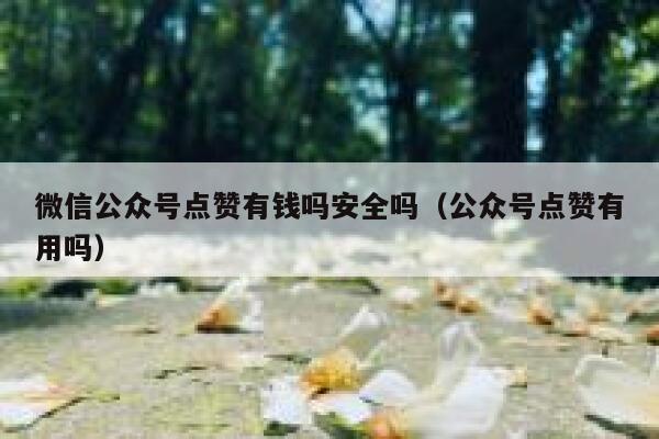 微信公众号点赞有钱吗安全吗（公众号点赞有用吗） 第1张