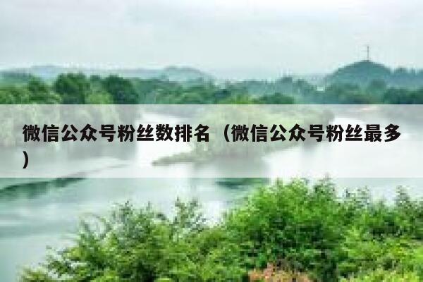 微信公众号粉丝数排名（微信公众号粉丝最多） 第1张