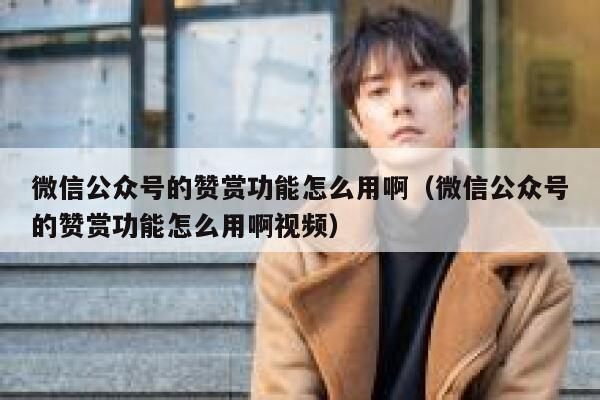 微信公众号的赞赏功能怎么用啊（微信公众号的赞赏功能怎么用啊视频） 第1张