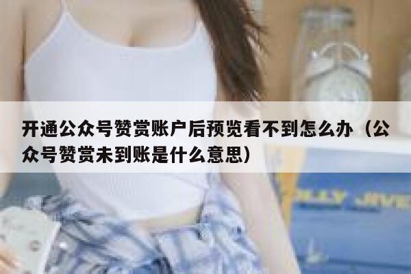 开通公众号赞赏账户后预览看不到怎么办（公众号赞赏未到账是什么意思） 第1张