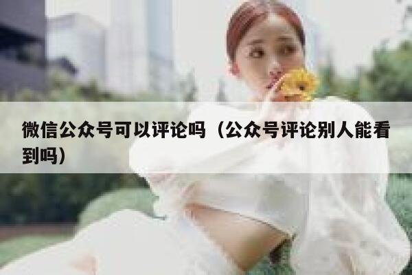 微信公众号可以评论吗（公众号评论别人能看到吗） 第1张