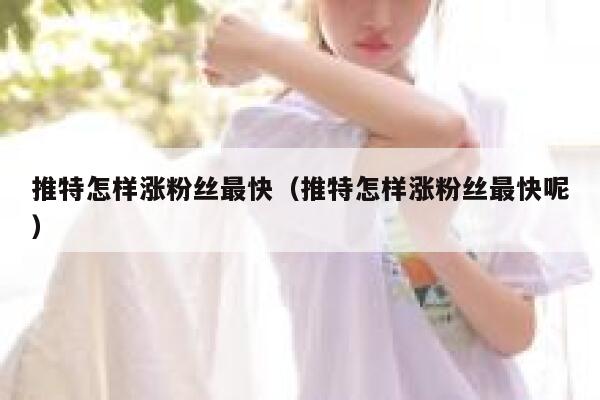 推特怎样涨粉丝最快（推特怎样涨粉丝最快呢） 第1张