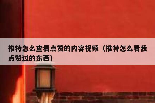 推特怎么查看点赞的内容视频（推特怎么看我点赞过的东西） 第1张
