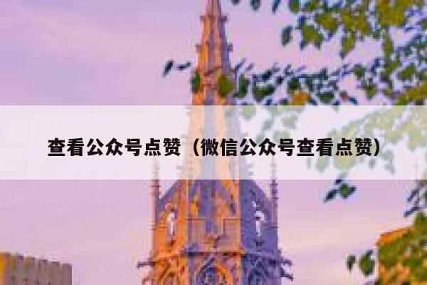 查看公众号点赞（微信公众号查看点赞） 第1张