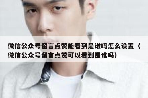 微信公众号留言点赞能看到是谁吗怎么设置（微信公众号留言点赞可以看到是谁吗） 第1张