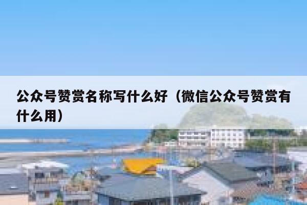 公众号赞赏名称写什么好（微信公众号赞赏有什么用） 第1张