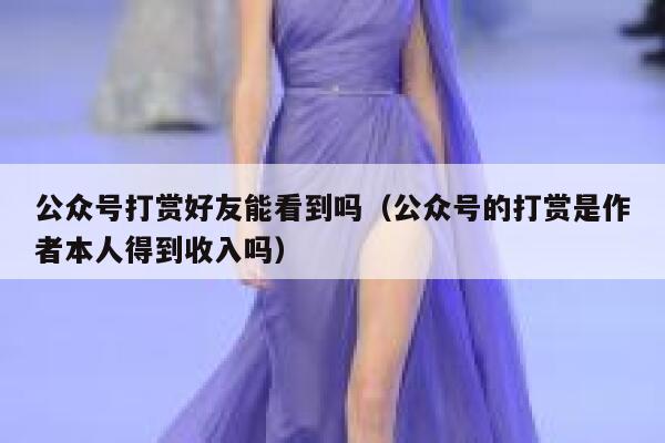 公众号打赏好友能看到吗（公众号的打赏是作者本人得到收入吗） 第1张