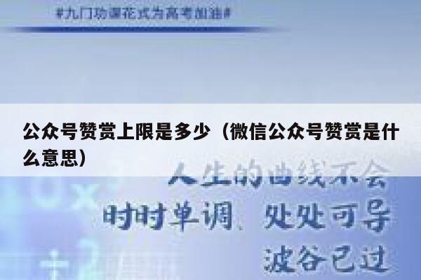 公众号赞赏上限是多少（微信公众号赞赏是什么意思） 第1张