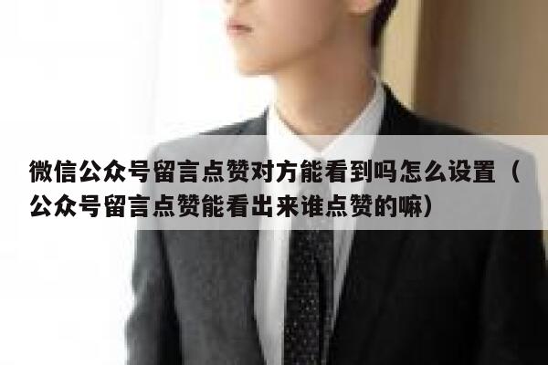 微信公众号留言点赞对方能看到吗怎么设置（公众号留言点赞能看出来谁点赞的嘛） 第1张