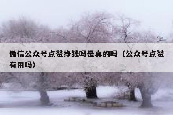 微信公众号点赞挣钱吗是真的吗（公众号点赞有用吗） 第1张