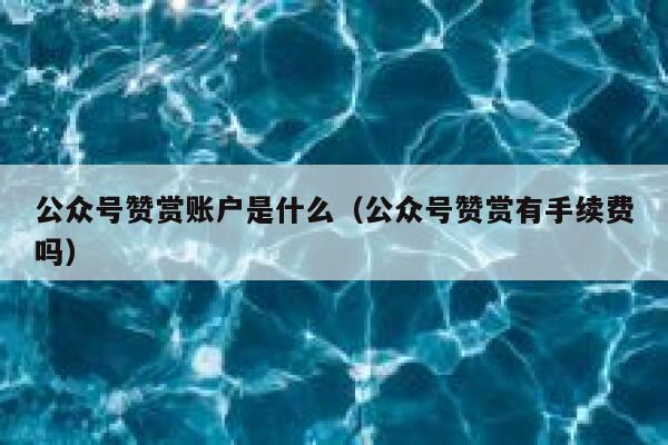 公众号赞赏账户是什么（公众号赞赏有手续费吗） 第1张