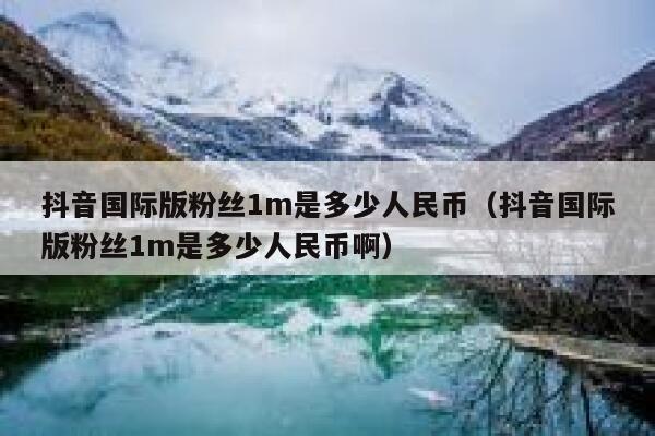 抖音国际版粉丝1m是多少人民币（抖音国际版粉丝1m是多少人民币啊） 第1张
